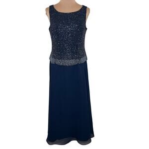 Vtg J Kara Evening Dress 12 Womens Formal Special Occasion Beaded Party Event